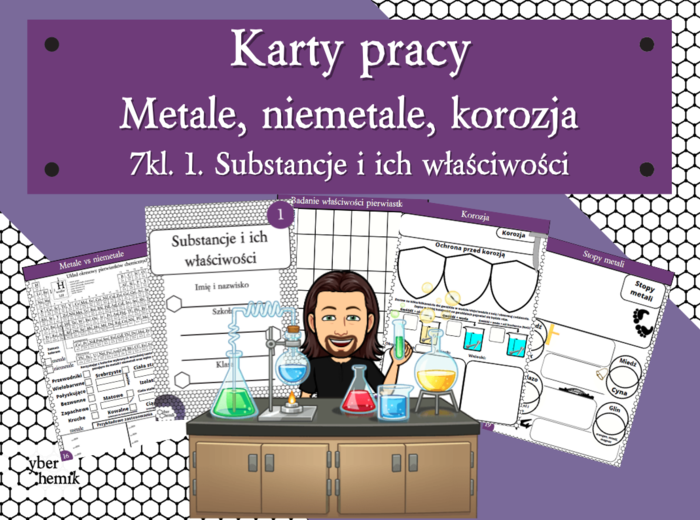 Karty pracy- Klasa 7. Chemia – Metale, niemetale, korozja, stopy metali​