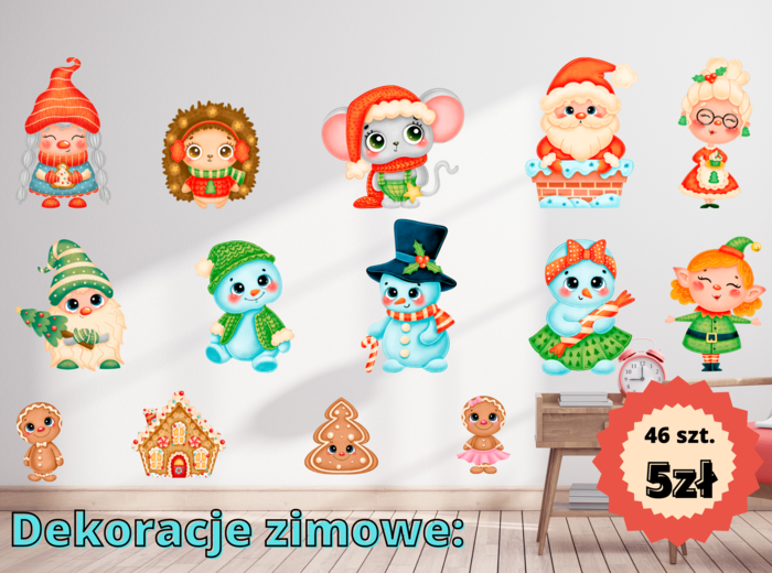 Słodkie i urocze dekoracje zimowe