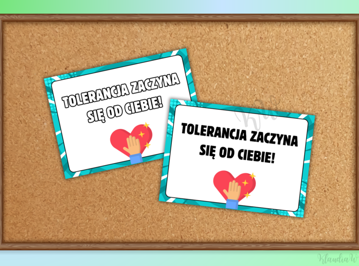 Międzynarodowy Dzień Tolerancji – gazetka szkolna (wersja 2)