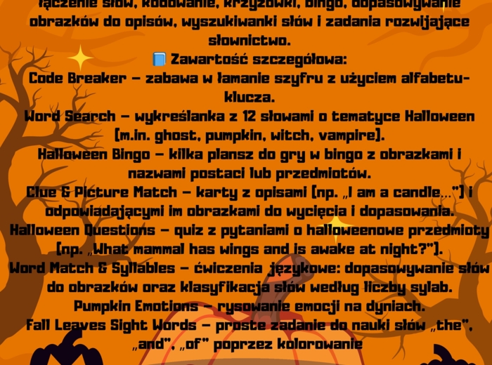 Halloween Angielski 20 stron