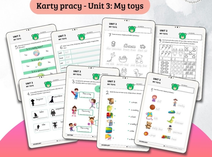 New English Adventure 1 – Unit 3: My toys – Karty pracy dla klasy 1