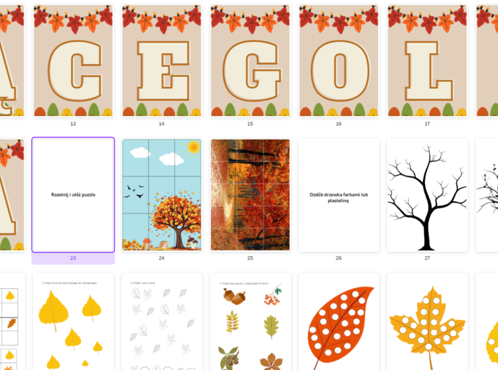 Dzień spadającego liścia - zadania + girlanda -49 stron