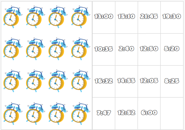 zegary - notatka + gra "Czarny Piotruś" kl. 4
