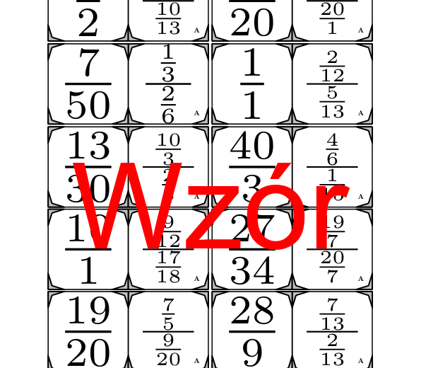Domino - Ułamki złożone | matematyka