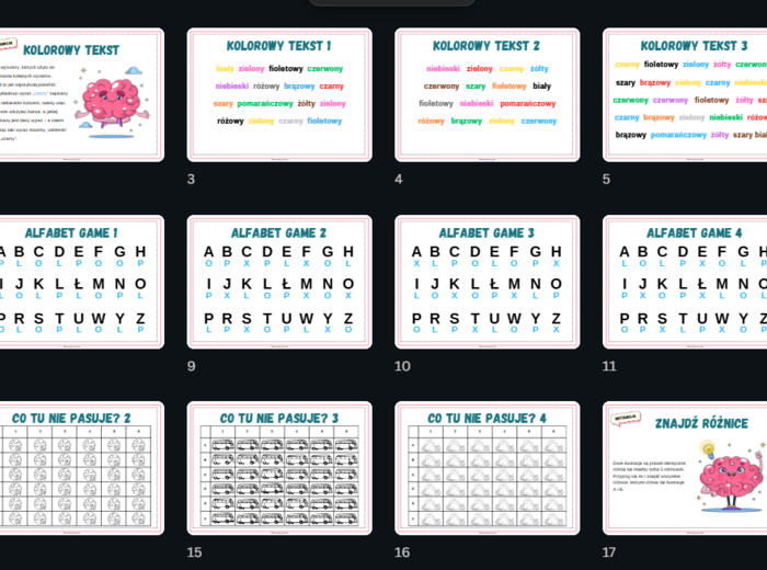 Skoncentruj się - ćwiczenia wspierające koncentrację