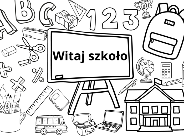 Witaj szkoło, kolorowanka XXL 9szt.A4