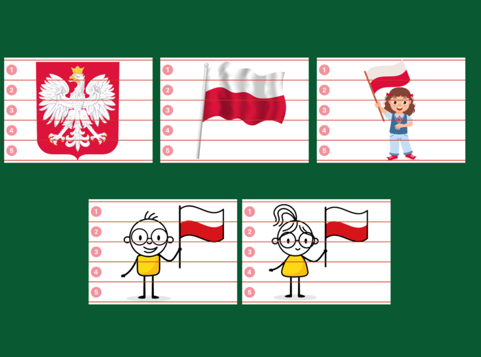 11 LISTOPADA – Święto Odzyskania Niepodległości - PUZZLE – biblioteka – świetlica – przedszkole – 10 wersji