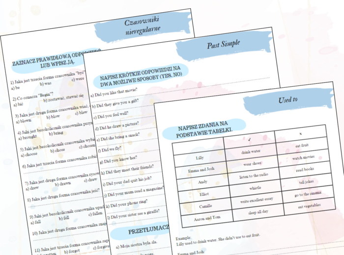 Brainy 7 unit 1 karty pracy z gramatyką oraz mailem
