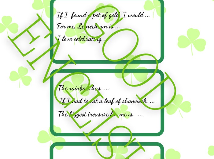 ST.PATRICK’S GREEN SET.