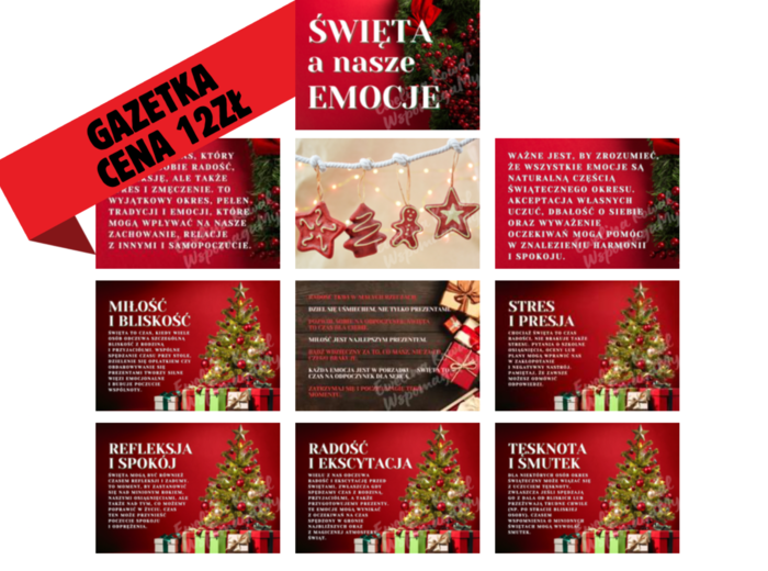 ŚWIĘTA A NASZE EMOCJE / GAZETKA SZKOLNA DLA PSYCHOLOGA/ PEDAGOGA