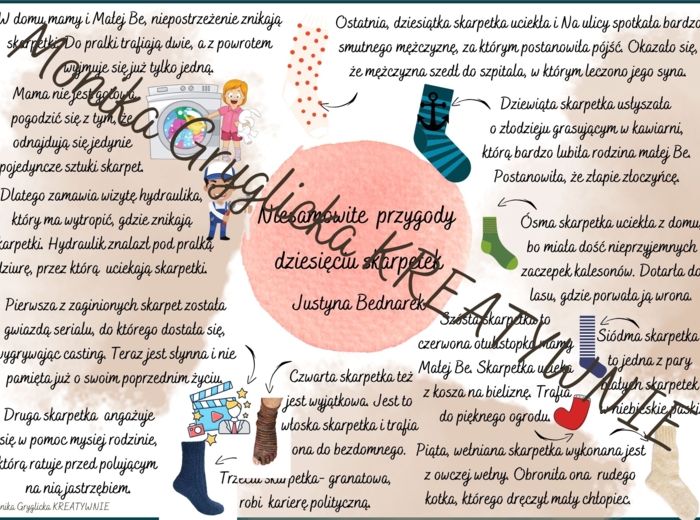 Niesamowite przygody dziesięciu skarpetek-Justyna Bednarek