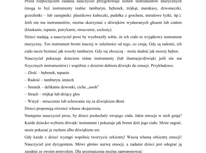 Projekt/ Innowacja własna "Rusz Emocje!"- dla psychologa, pedagoga, wychowawcy (przedszkole oraz 1-8 SP)