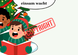 Gazetka w języku niemieckim „Frohe Weihnachten"| Nowoczesna i edukacyjna dekoracja idealna do klasy/biblioteki/korytarza| Główna grafika w formie plakatu 4 x A 4| Kod QR do kolędy " Stille Nacht"