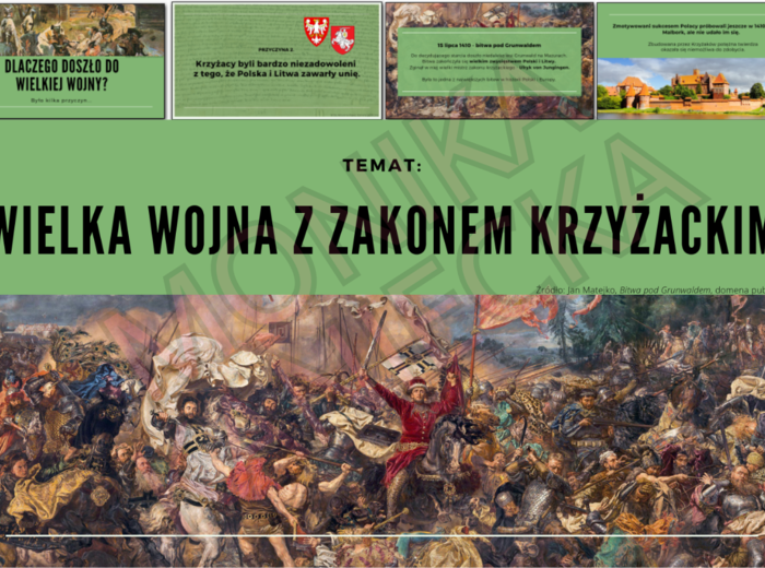 Wielka wojna z zakonem krzyżackim - prezentacja historia klasa 5