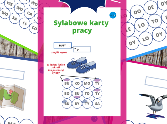 Czytanie sylabowe karty pracy