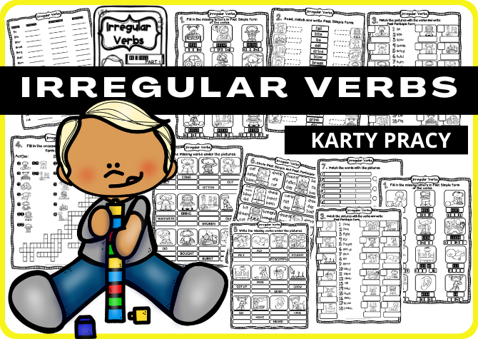 CZASOWNIKI NIEREGULARNE część 1 i 2 - KARTY PRACY