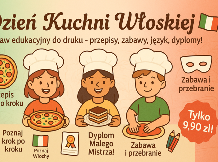 Wspólne gotowanie. Dzień tematyczny. Kuchnia włoska z pizzą i tiramisu