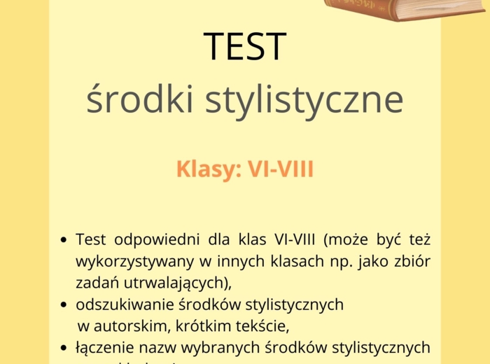 Test - środki stylistyczne