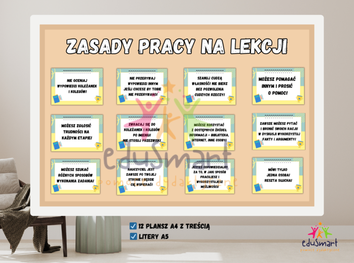 Gazetka szkolna - ZASADY PRACY NA LEKCJACH