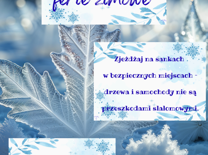 Ferie zimowe - gazetka