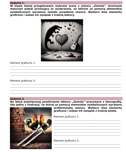 Zestaw lekturowy "Zemsta"