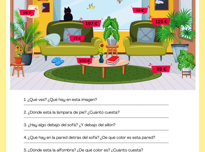 Hiszpański: ¿Qué ves en este salón?