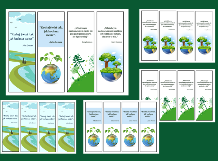 DZIEŃ ZIEMI – zakładki do książek – zakładka – biblioteka – wersja 4