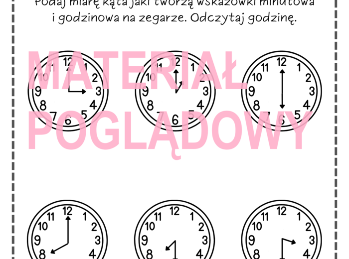 ZEGAROWE KĄTY - klasa 4, 5