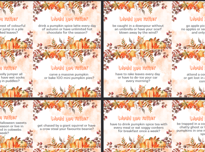 Autumn Fall Would you rather?