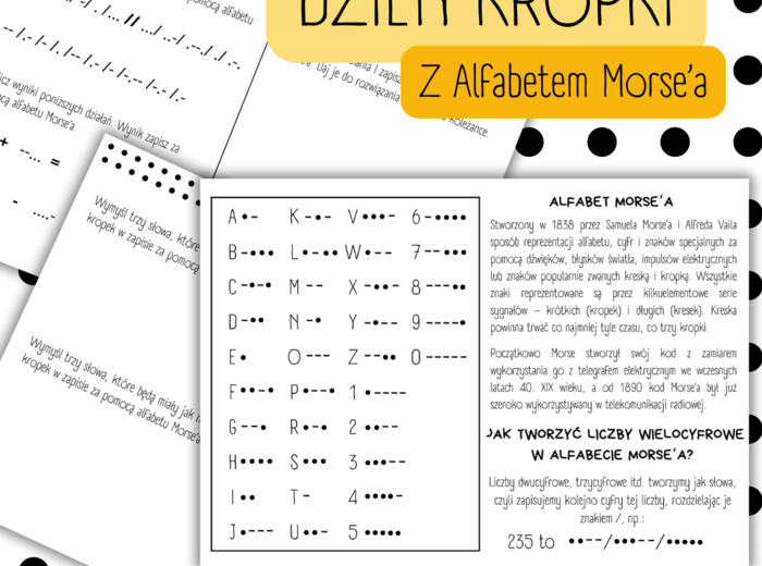 DZIEŃ KROPKI - Alfabet Morse'a - Kodowanie/szyfrowanie