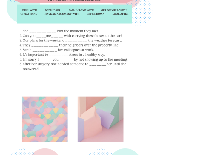 Phrasal verbs dział człowiek/ frazale/ angielski/ egzamin ósmoklasity