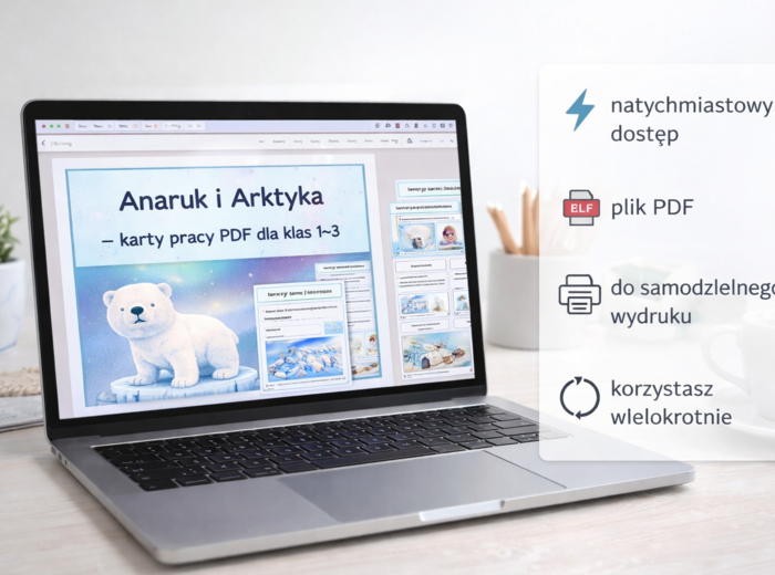 Anaruk i Arktyka – zestaw kart pracy dla klas 1–3