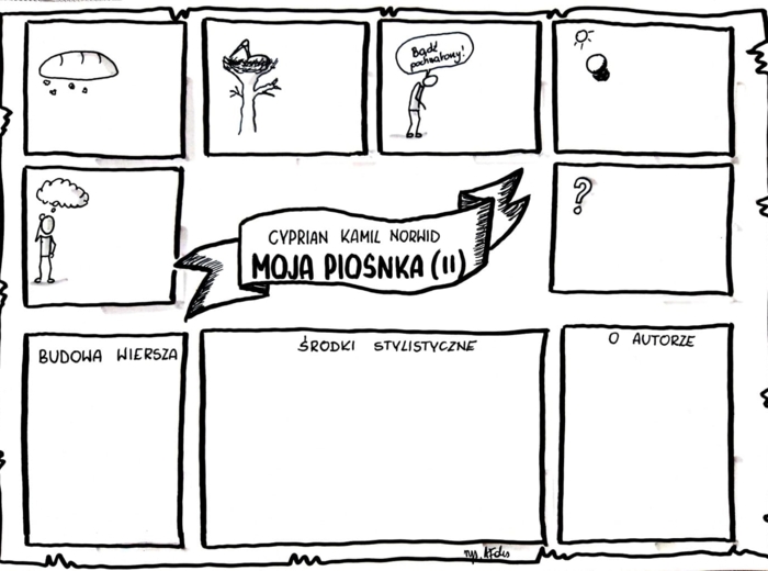 Karta pracy - "Moja piosnka (II)" Cyprian Kamil Norwid