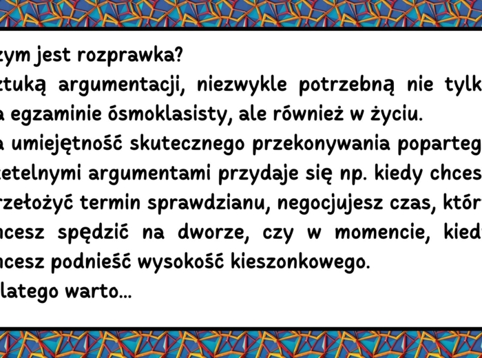 Rozprawka krok po kroku