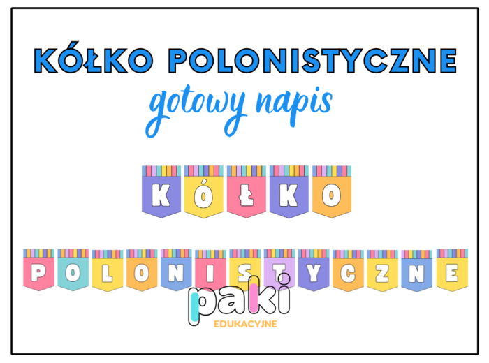 KÓŁKO POLONISTYCZNE // napis