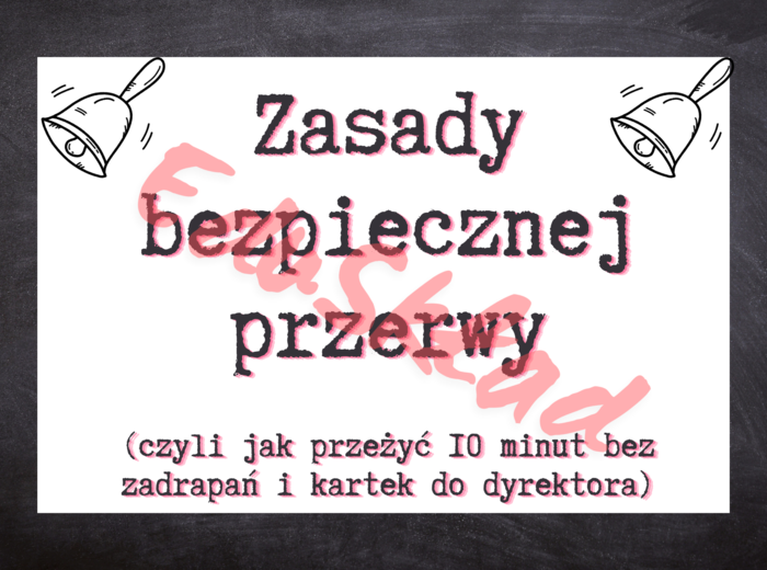 🛎️ Zasady bezpiecznej przerwy - materiał na gazetkę