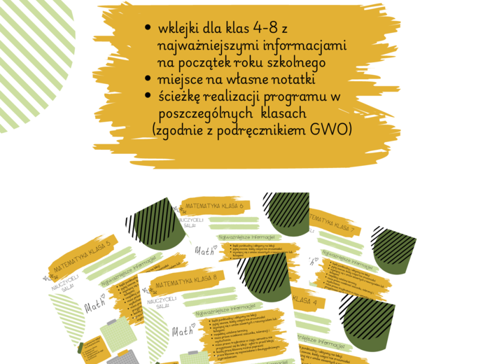 Wklejki na dobry początek - Matematyka 4-8