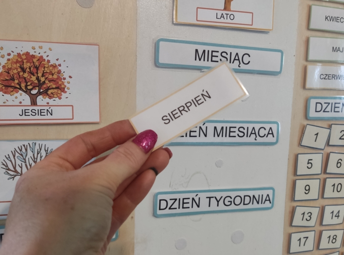 Kalendarz do przedszkola lub szkoły