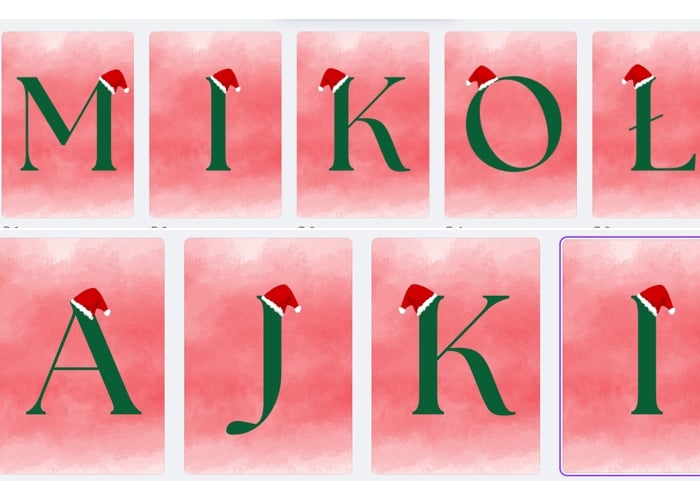 MIKOŁAJKI - GIRLANDA NAPIS