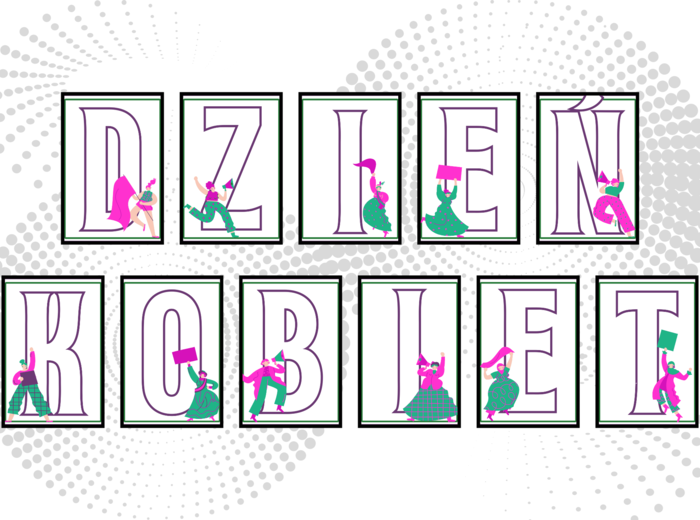 DZIEŃ KOBIET – napis na gazetkę na tablicę szkolną