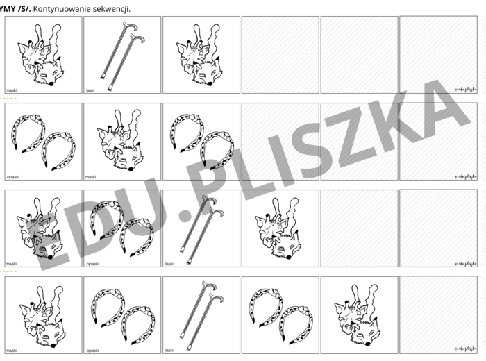 Sekwencje i rymy z głoskami syczącymi (c, s)