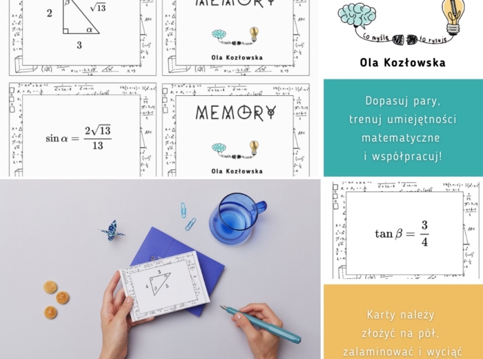 Memory funkcje trygonometryczne - trójkąt prostokątny