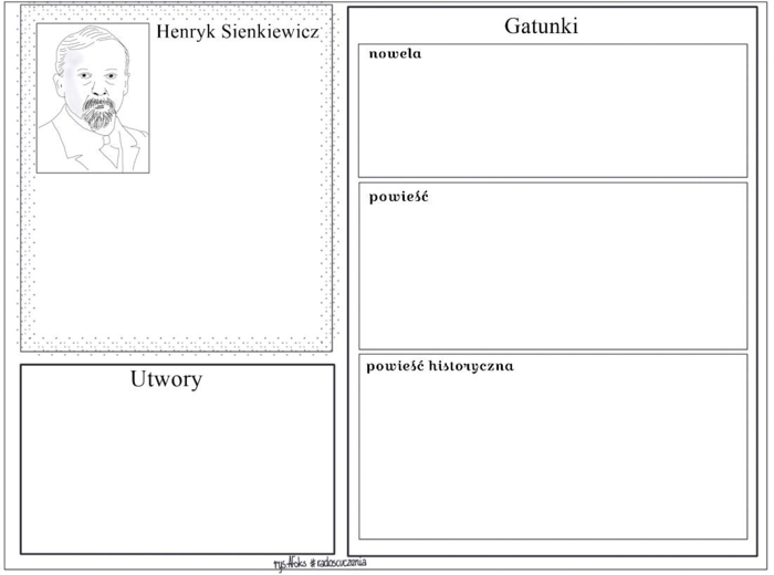 Karta pracy - Henryk Sienkiewicz