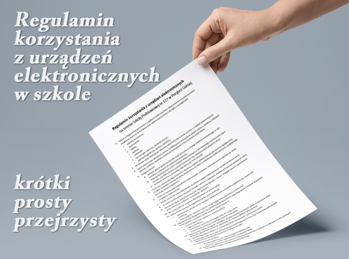 Regulamin korzystania z urządzeń elektronicznych na terenie szkoły