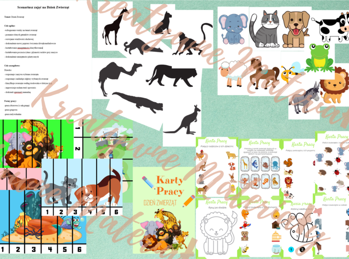 Dzień Zwierząt (scenariusz zajęć + materiały)