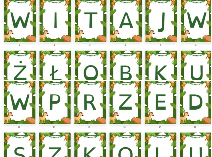 Witaj w żłobku, witaj w przedszkolu - napis girlanda