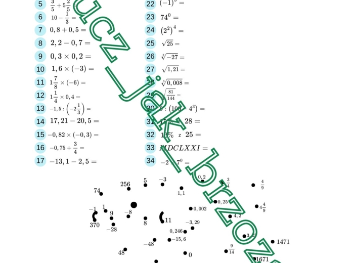 Połącz kropki w Dzień Kropki, Działania na liczbach.