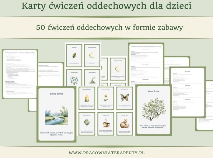 Karty ćwiczeń oddechowych dla dzieci – 50 ćwiczeń w formie zabawy