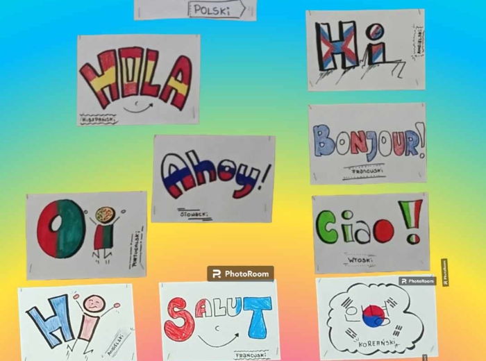 Europejski Dzień Językow - kolorowanki z powitaniem w różnych jezykach