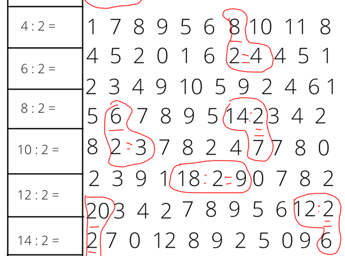 Karty pracy - dzielenie do 50